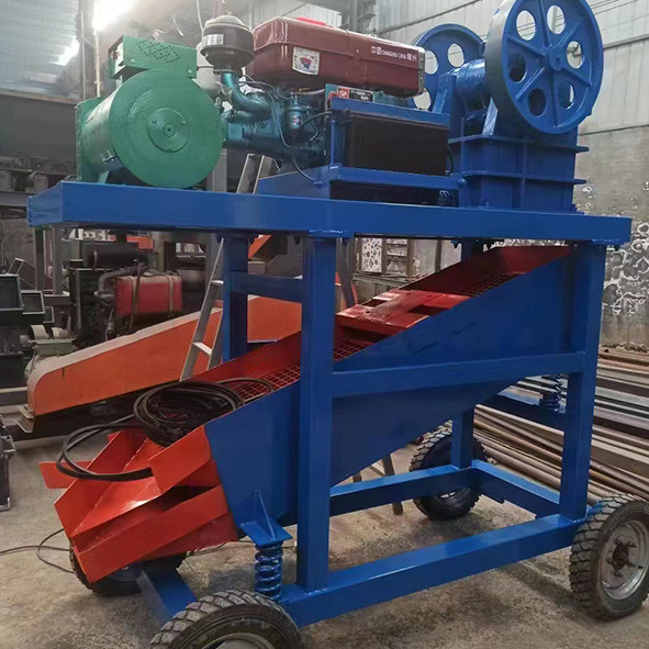 Menambang Mesin Jaw Crusher Portabel Kecil Bermesin Diesel Atau Tenaga Motor