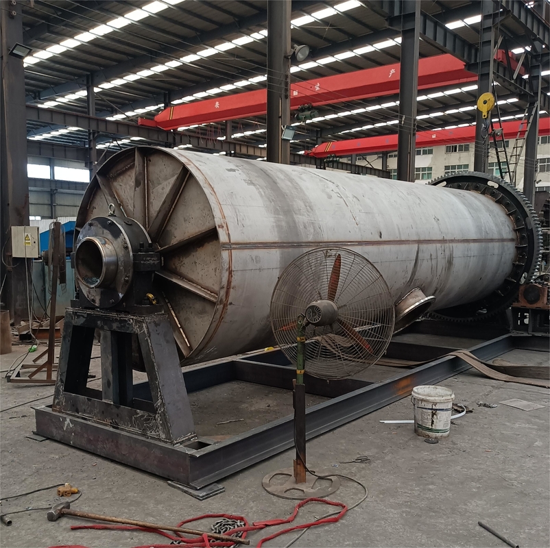 Baja tahan karat 310S Batch Grinding Ball Mill 1-30t/H Dengan Frame Baja Struktural