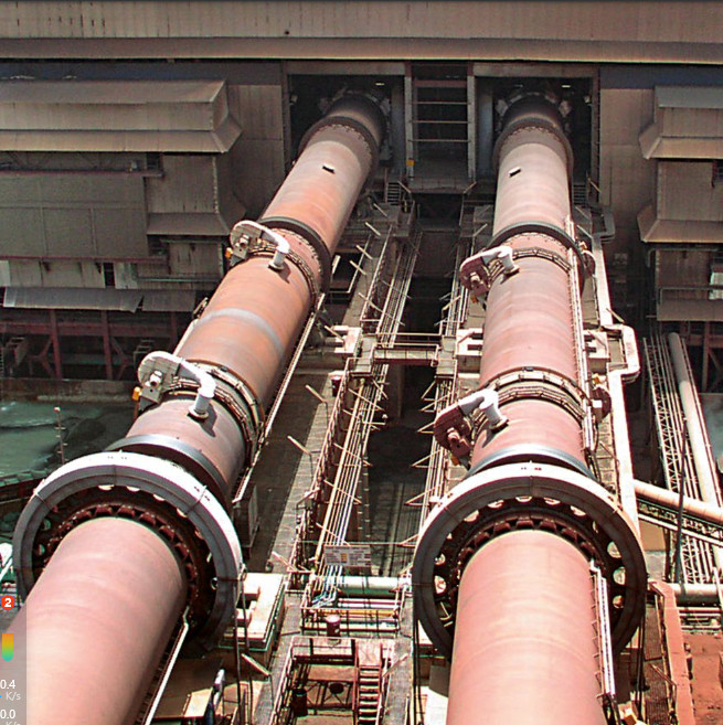 Bahan Reaksi Rotary Oven Type Incinerator 5-45t/h Kapasitas