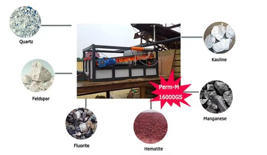 separator magnet gradien tinggi untuk bijih magnet lemah dan bijih non-magnetik
