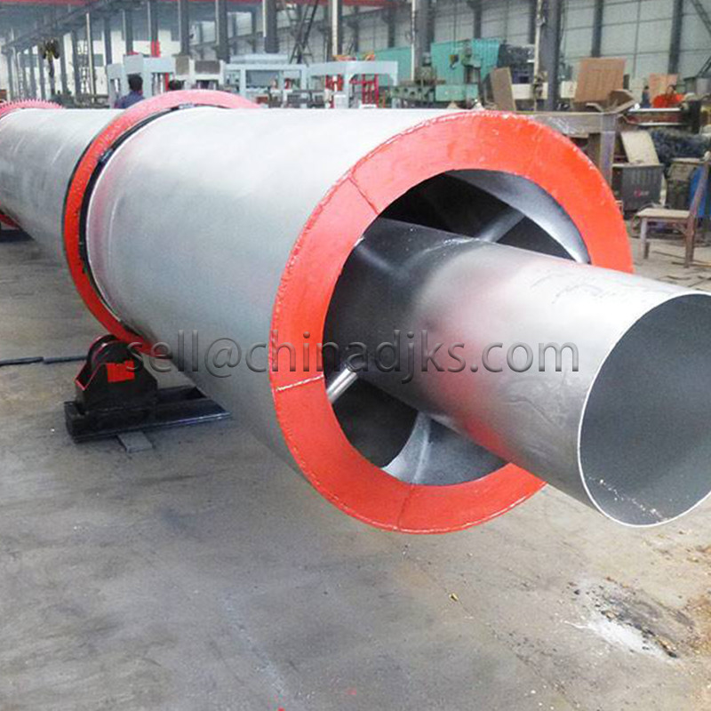 Pengering Drum Rotary Shell Ganda Tipe Basah 25TPH Untuk Pasir Silika