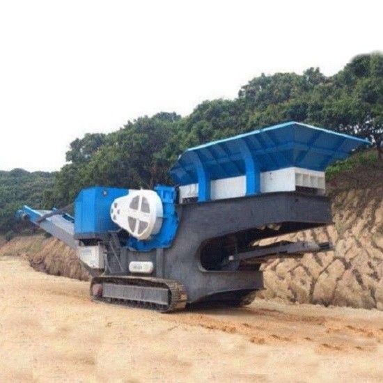 Crawler Type Mobile Jaw Crusher Plant Wheel Dipasang Untuk Penambangan
