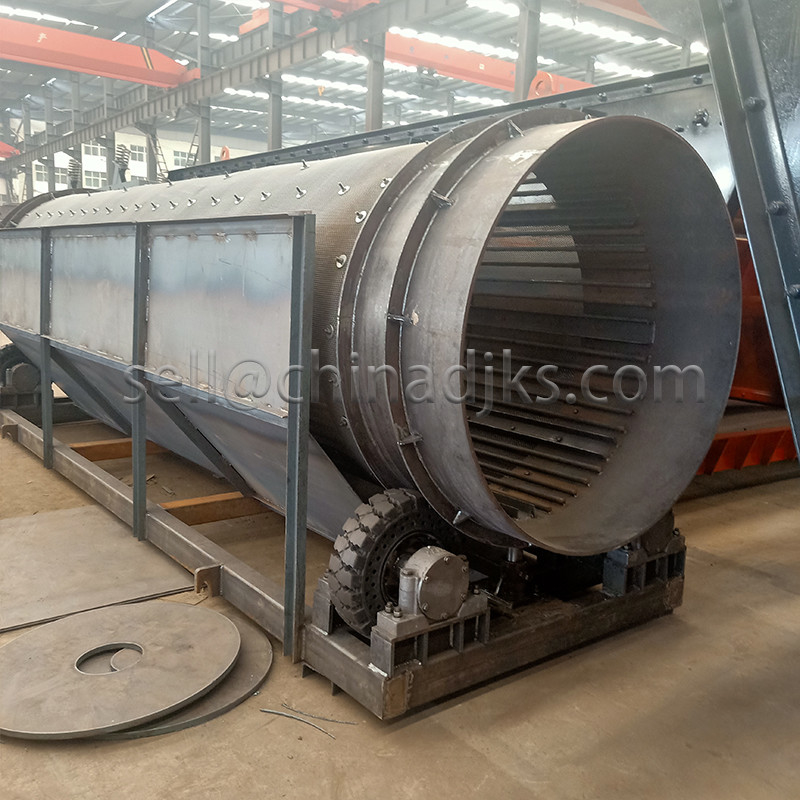 Rotary Drum Screen Rotary Sifter Untuk Berbagai Bahan Drum Slotted Berbasis Motor